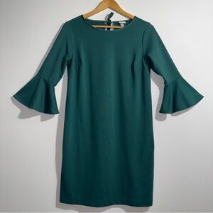 a new day Emerald Flare Sleeve‎ Midi Dress Size Small
